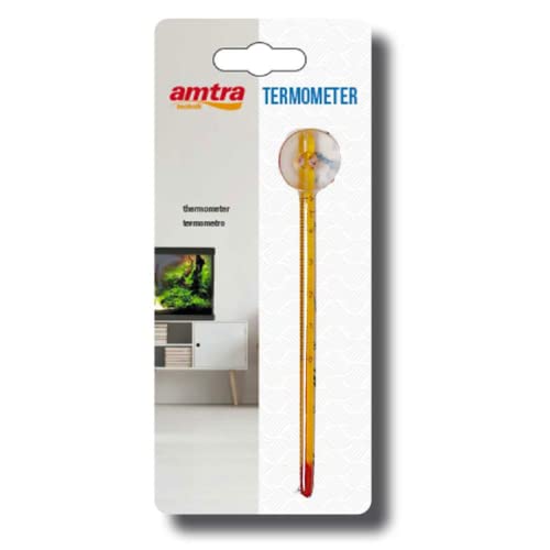 Amtra - Slim, Termometro Per Acquario in Vetro, Con Ventosa, Galleggiante, Preciso e Veloce