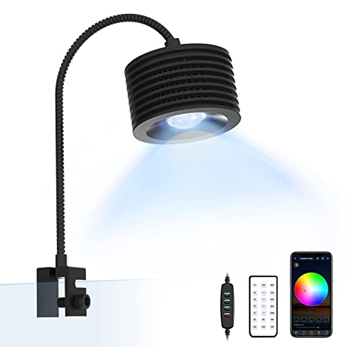 Lominie LED Luce Dell'acquario, Nano Asta 20 Full Spectrum WiFi & Remote Control Fish Tank Lamp 4...