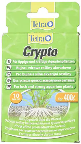 Tetra Crypto - 10 compresse per fertilizzanti per Piante lussureggianti e Sane