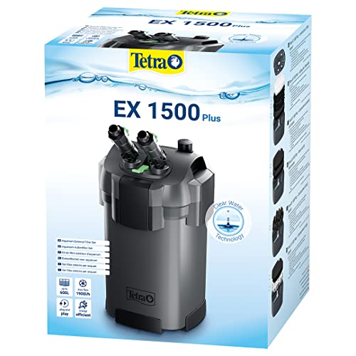 Tetra EX 1500 Plus Set filtro esterno completo, da 300 a 600 litri, silenzioso e a risparmio...