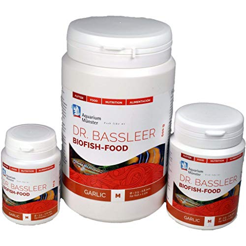 Dr. Bassleer Biofish Food, cibo per acquario, gusto aglio, taglia XL, 170g