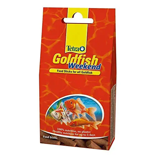 Tetra Goldfish Weekend Fish Food, Cibo per pesce completo per tutti i pesci rossi, 10 bastoncini