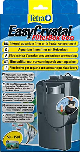 Tetra EasyCrystal FilterBox 600 Filtro Interno per Acquari con Scomparto per Il Termo Riscaldatore,...